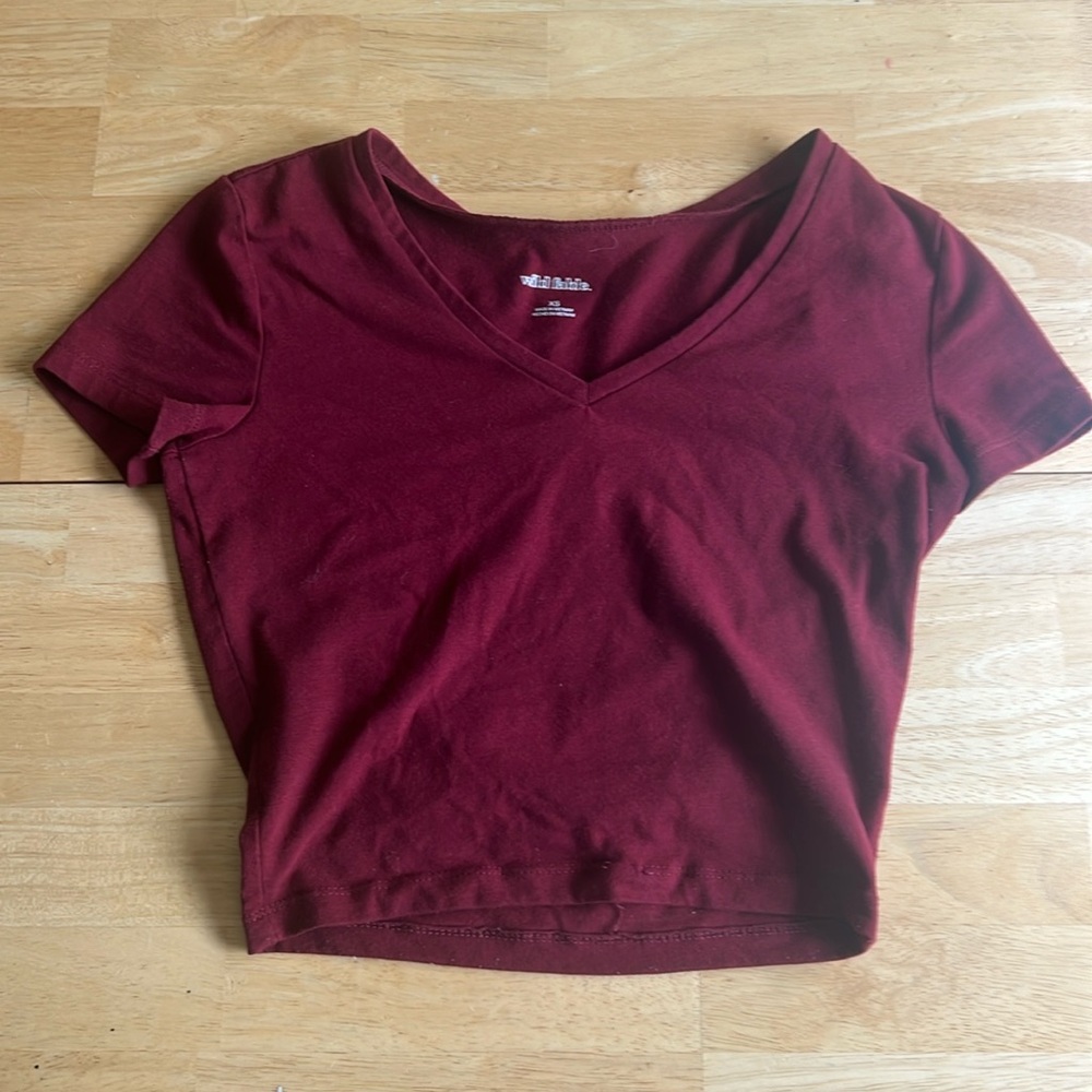 Red crop top